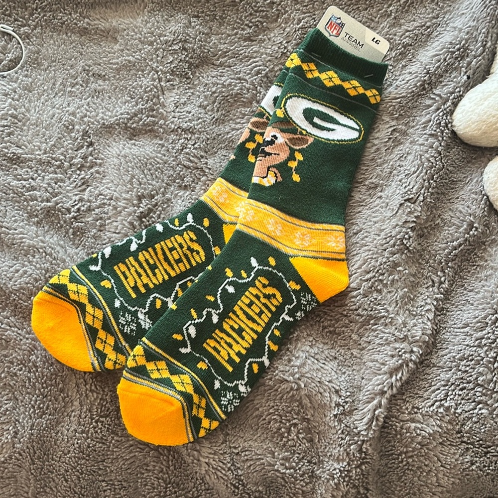 Green Bay Packers Christmas socks